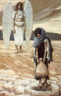 James Tissot Hagar and the Angel in the Desert Norge oil painting art